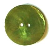 Perlmutter-Changeant, Lime-Green: Perlmutterknopf in hellem Gelbgrn